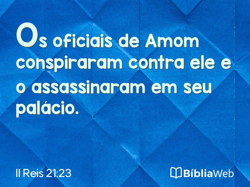 II Reis 21:23 em imagem para compartilhar