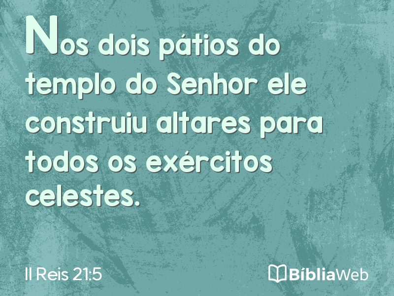 II Reis 21:5 em imagem para compartilhar