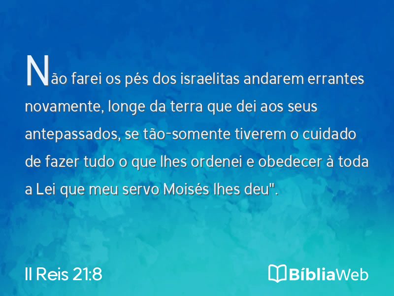 II Reis 21:8 em imagem para compartilhar