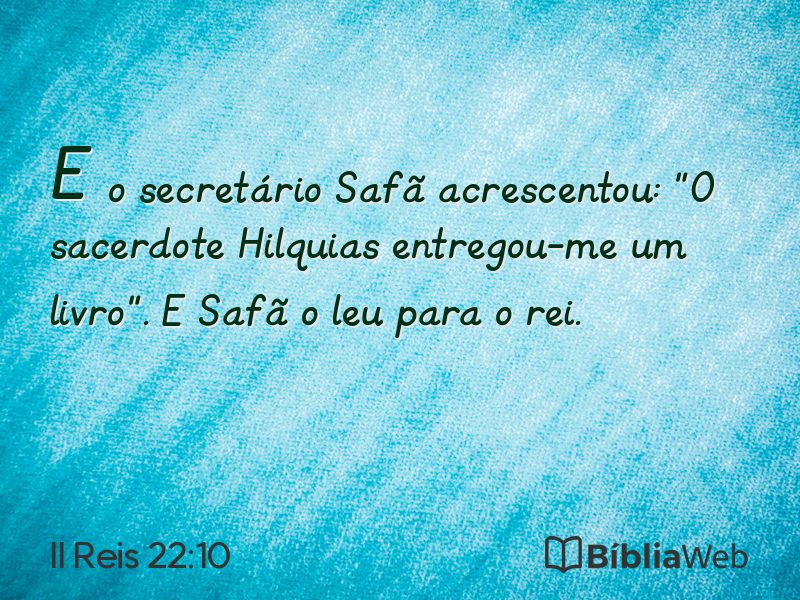 II Reis 22:10 em imagem para compartilhar