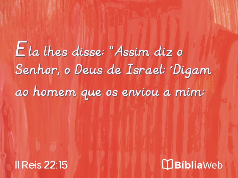 II Reis 22:15 em imagem para compartilhar