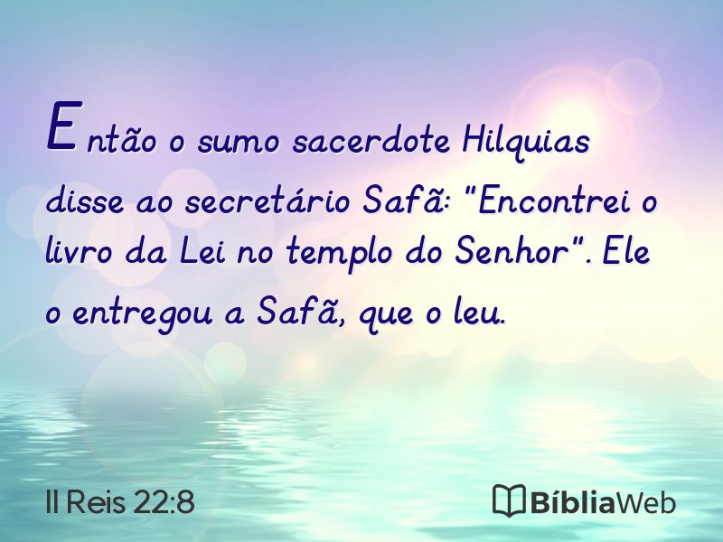 II Reis 22:8 em imagem para compartilhar