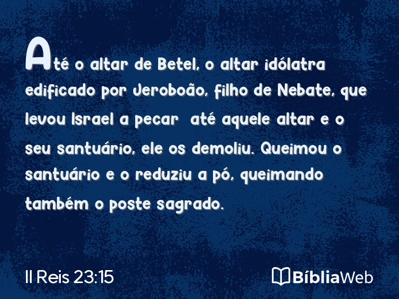 II Reis 23:15 em imagem para compartilhar