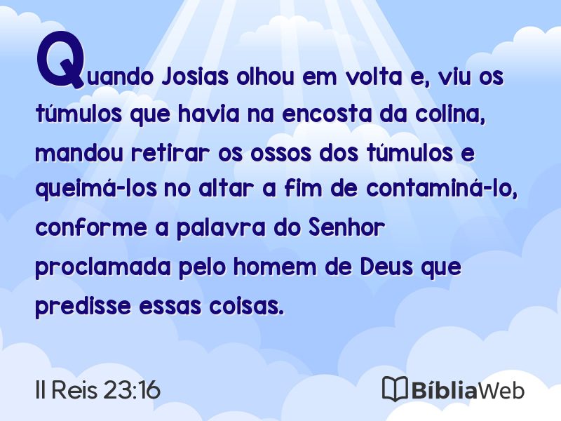 II Reis 23:16 em imagem para compartilhar
