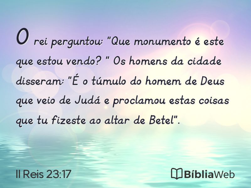 II Reis 23:17 em imagem para compartilhar