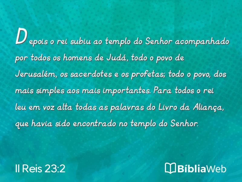 II Reis 23:2 em imagem para compartilhar