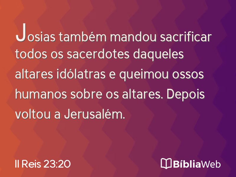 II Reis 23:20 em imagem para compartilhar