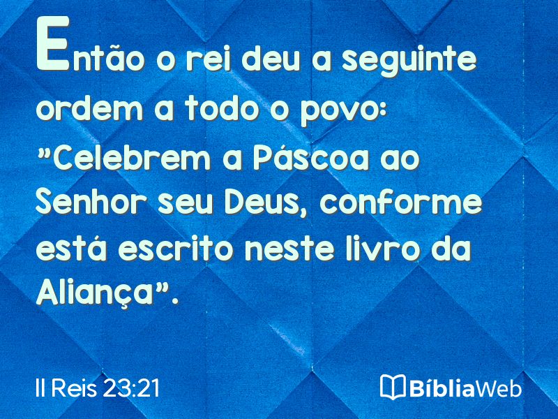 II Reis 23:21 em imagem para compartilhar