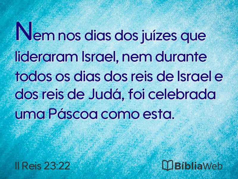 II Reis 23:22 em imagem para compartilhar
