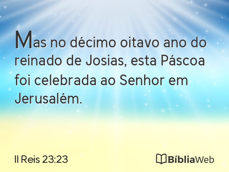 II Reis 23:23 em imagem para compartilhar