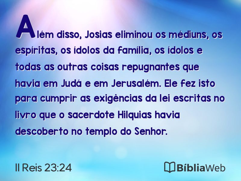 II Reis 23:24 em imagem para compartilhar