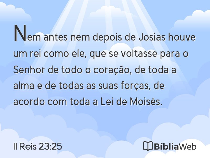 II Reis 23:25 em imagem para compartilhar