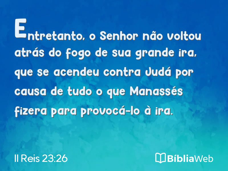 II Reis 23:26 em imagem para compartilhar