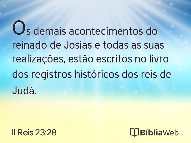 II Reis 23:28 em imagem para compartilhar