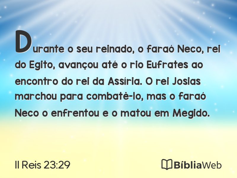 II Reis 23:29 em imagem para compartilhar