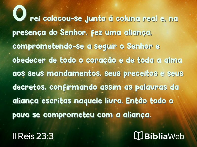 II Reis 23:3 em imagem para compartilhar
