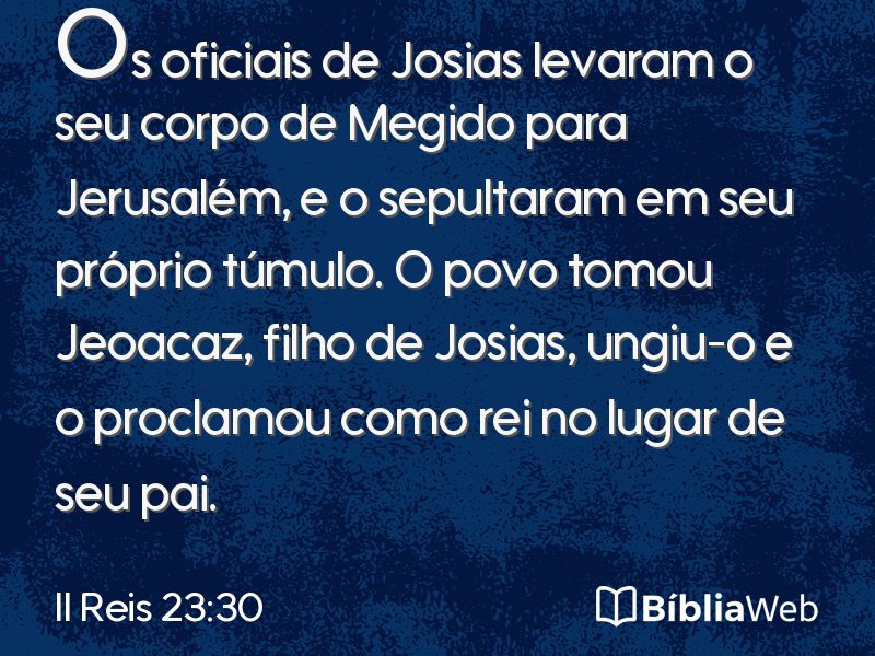 II Reis 23:30 em imagem para compartilhar
