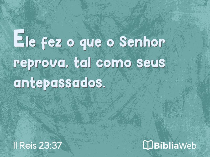 II Reis 23:37 em imagem para compartilhar