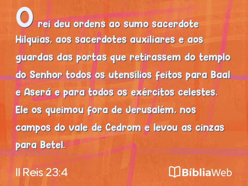 II Reis 23:4 em imagem para compartilhar