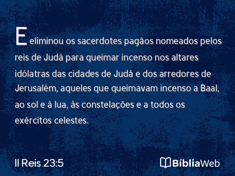 II Reis 23:5 em imagem para compartilhar