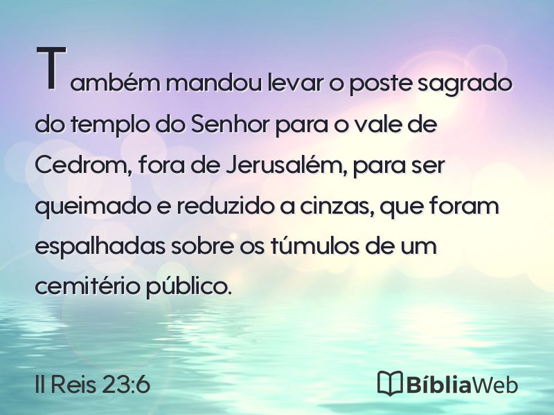 II Reis 23:6 em imagem para compartilhar