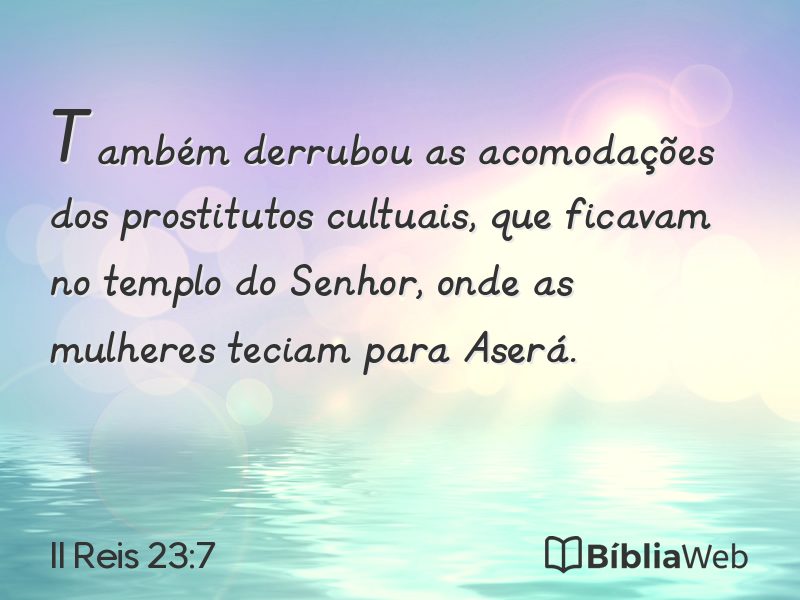 II Reis 23:7 em imagem para compartilhar