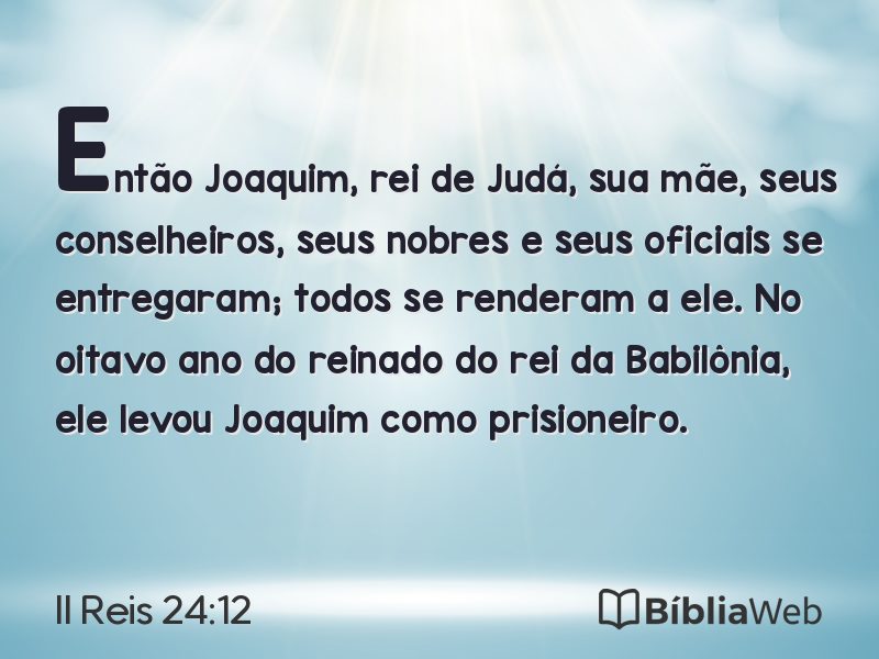 II Reis 24:12 em imagem para compartilhar