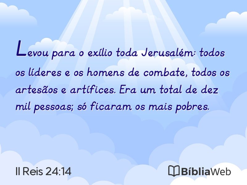 II Reis 24:14 em imagem para compartilhar