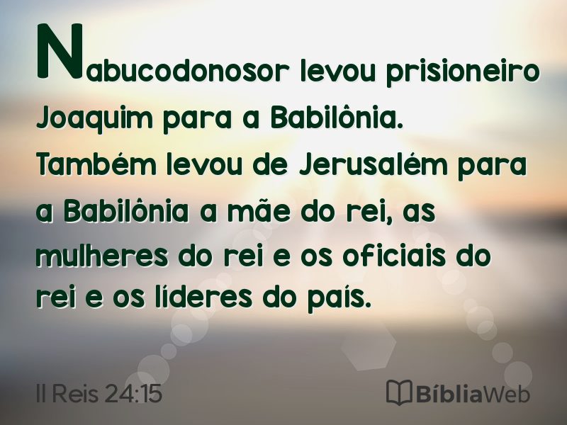 II Reis 24:15 em imagem para compartilhar