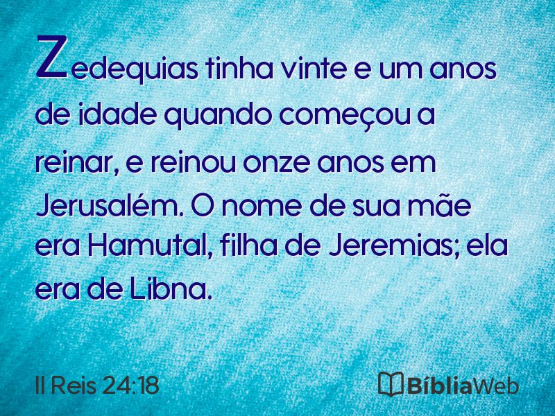 II Reis 24:18 em imagem para compartilhar