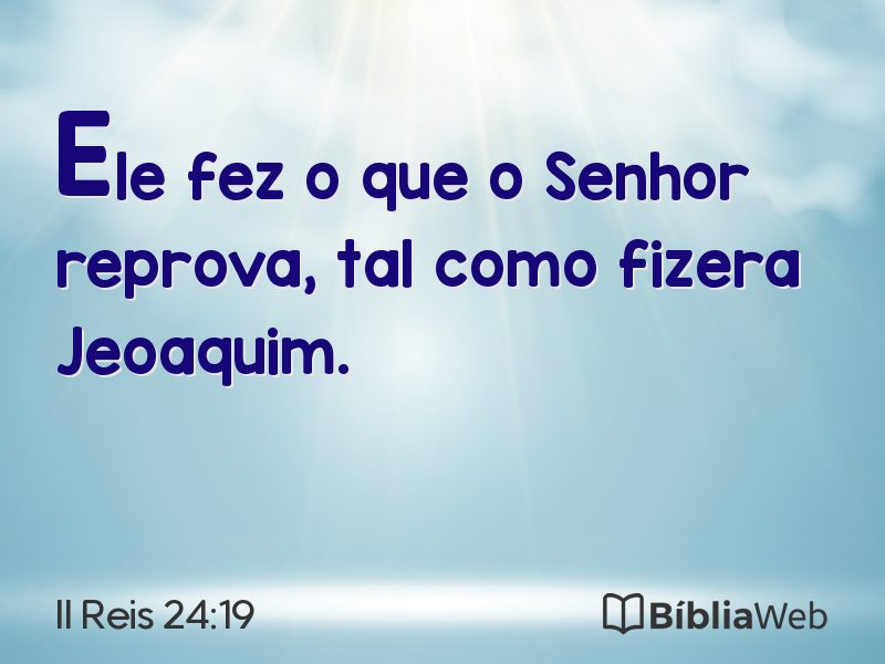 II Reis 24:19 em imagem para compartilhar