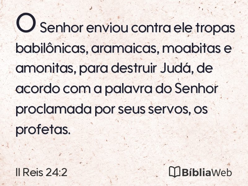II Reis 24:2 em imagem para compartilhar