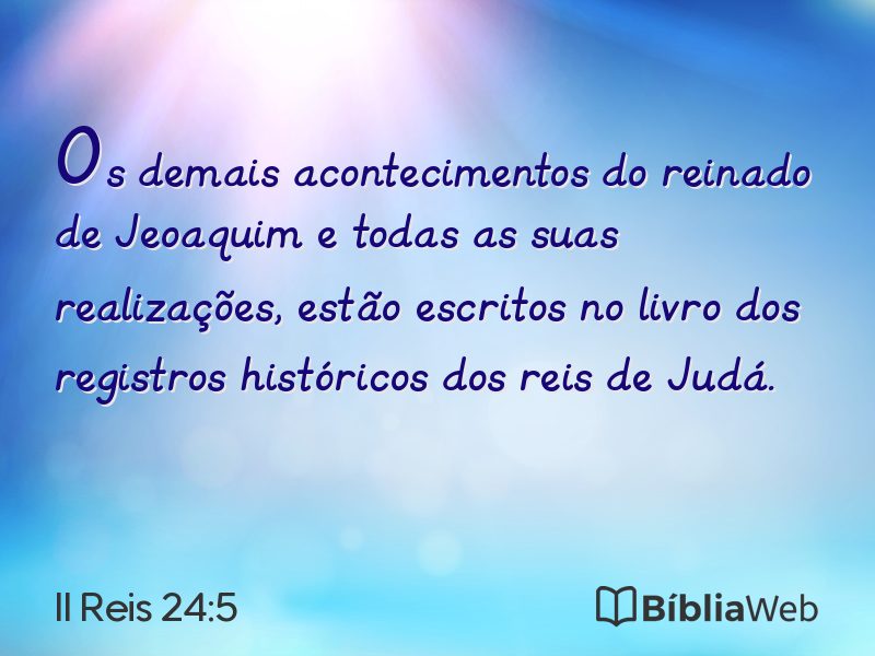 II Reis 24:5 em imagem para compartilhar
