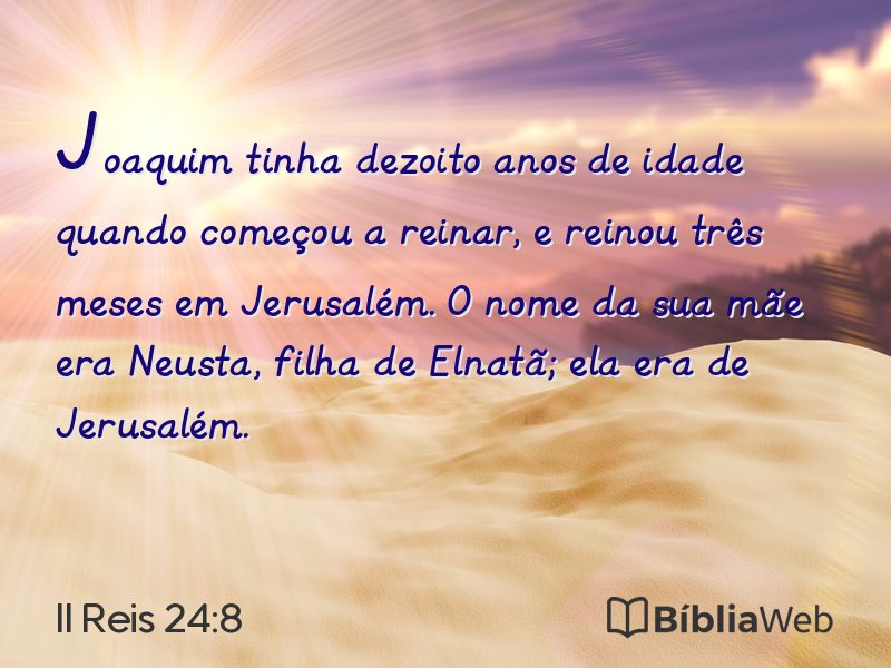II Reis 24:8 em imagem para compartilhar