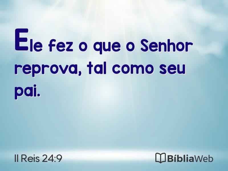 II Reis 24:9 em imagem para compartilhar