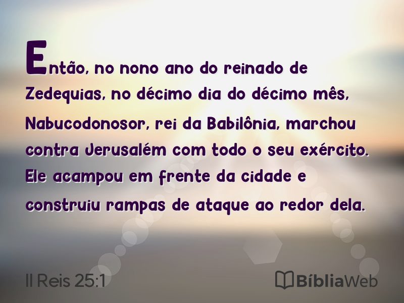 II Reis 25:1 em imagem para compartilhar