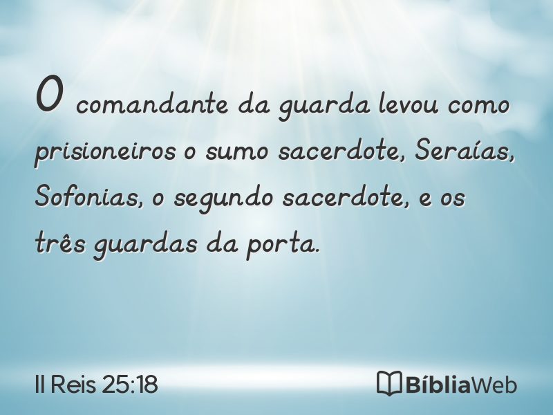 II Reis 25:18 em imagem para compartilhar