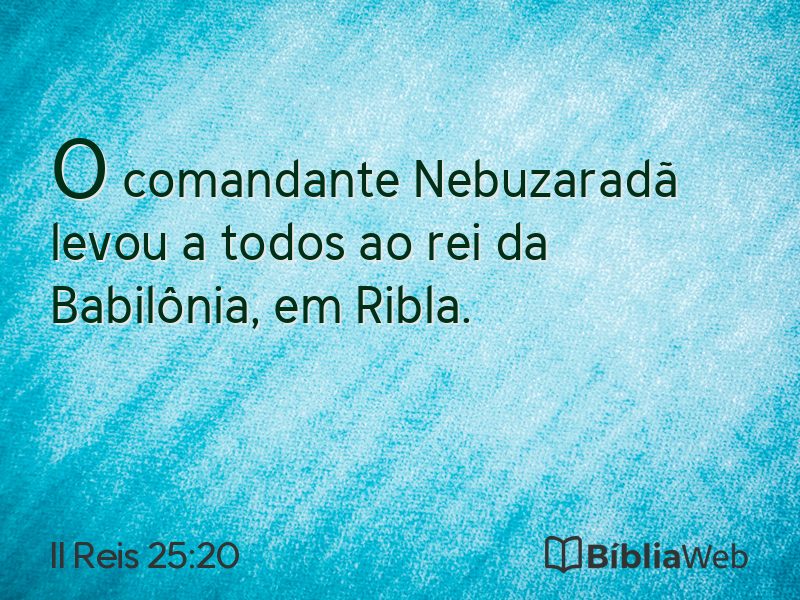 II Reis 25:20 em imagem para compartilhar