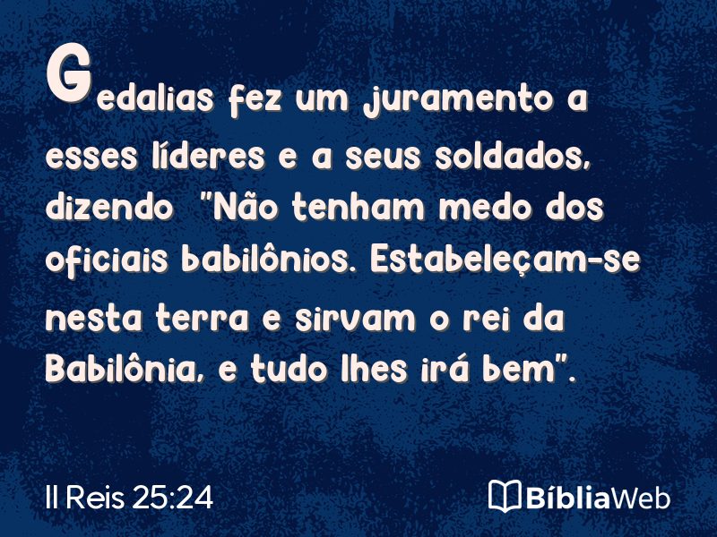 II Reis 25:24 em imagem para compartilhar