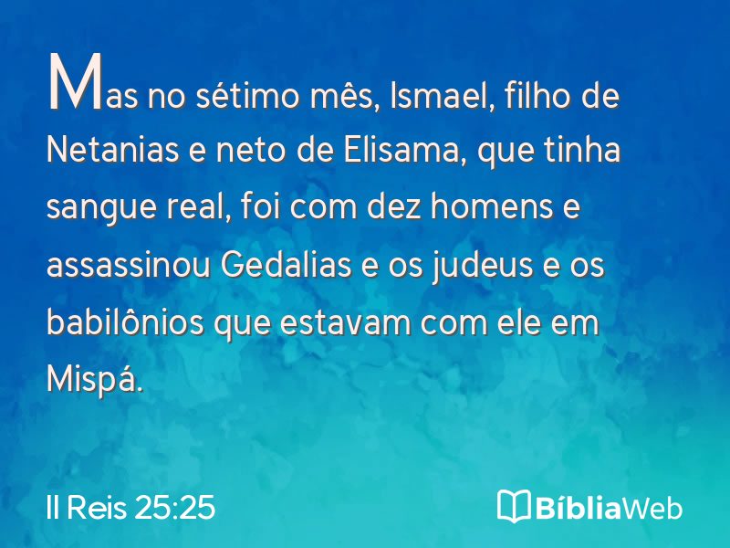 II Reis 25:25 em imagem para compartilhar