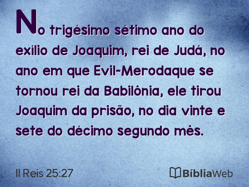 II Reis 25:27 em imagem para compartilhar