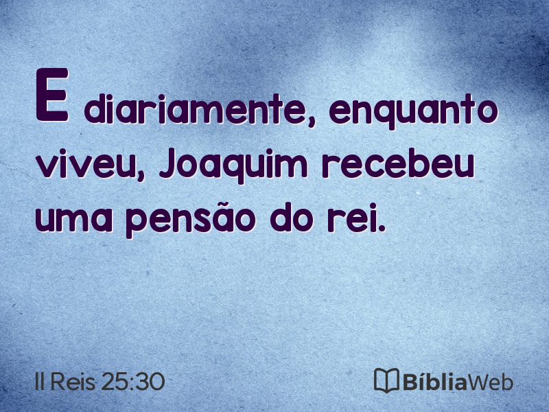 II Reis 25:30 em imagem para compartilhar