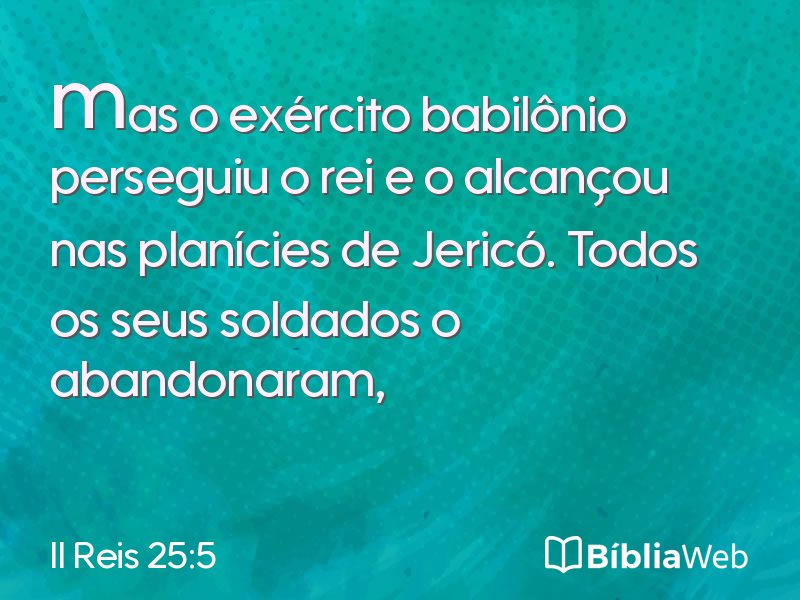 II Reis 25:5 em imagem para compartilhar
