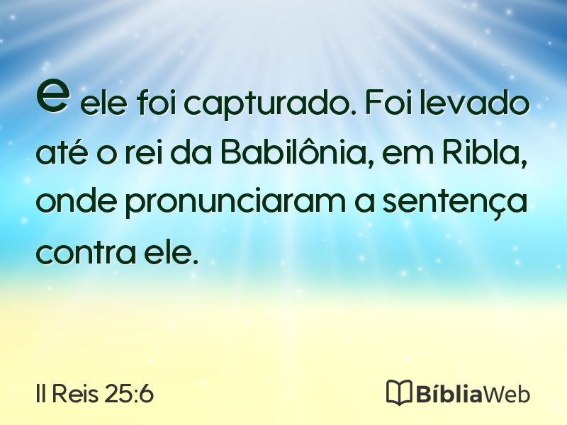 II Reis 25:6 em imagem para compartilhar