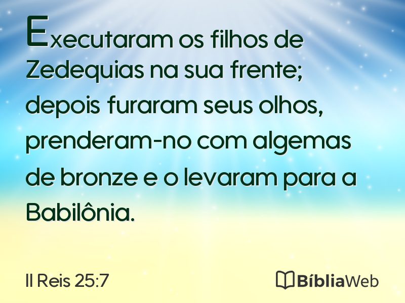 II Reis 25:7 em imagem para compartilhar