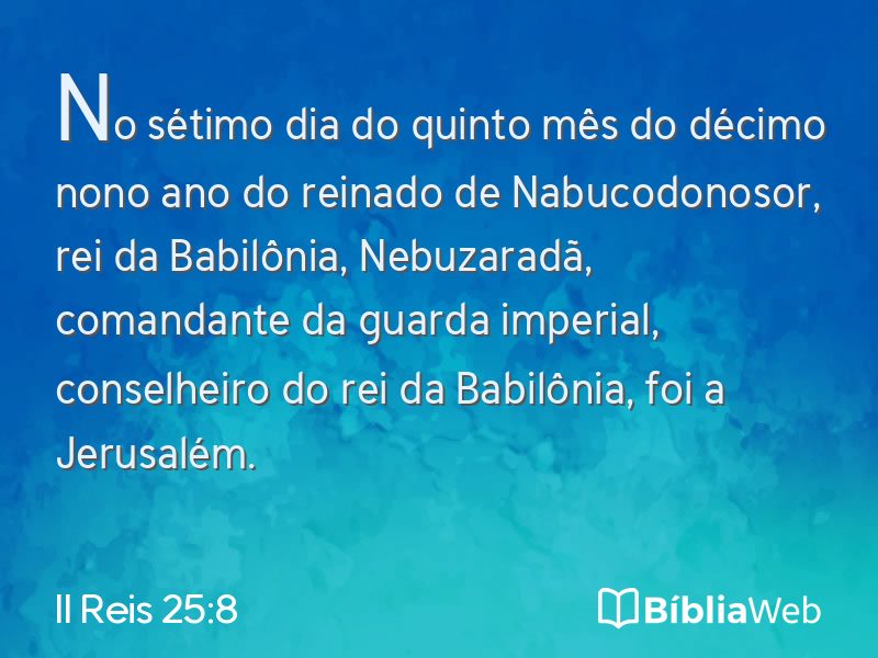 II Reis 25:8 em imagem para compartilhar