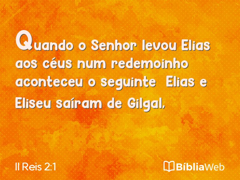 II Reis 2:1 em imagem para compartilhar