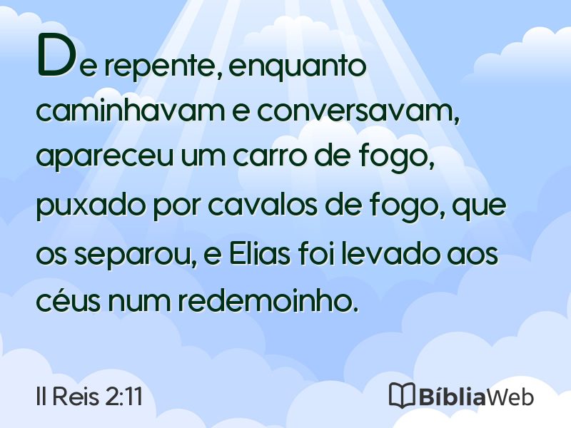 II Reis 2:11 em imagem para compartilhar