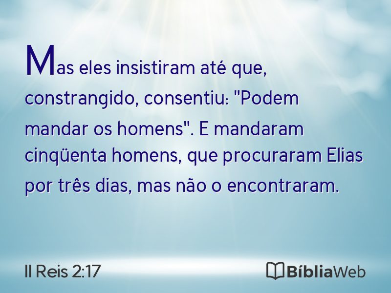 II Reis 2:17 em imagem para compartilhar