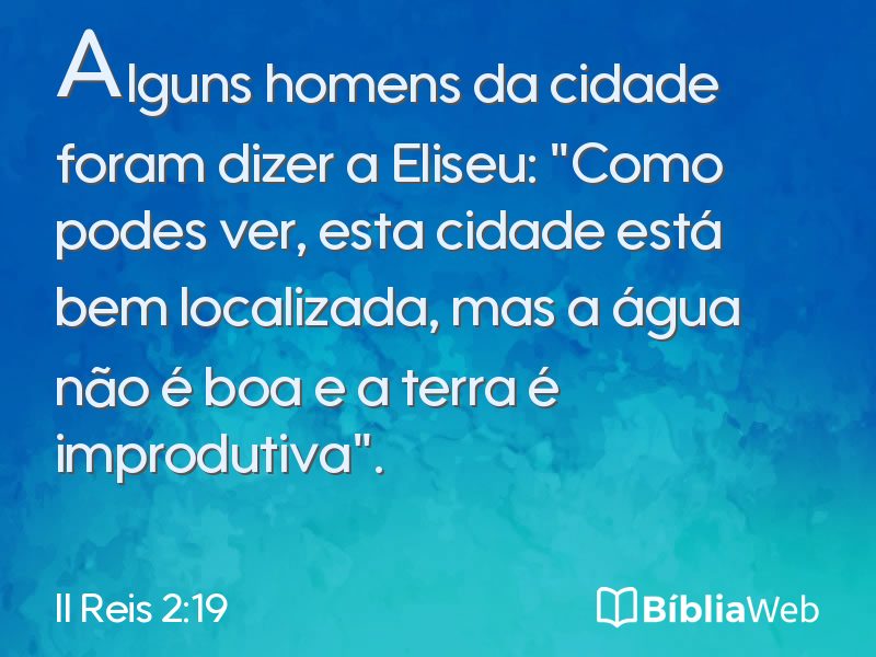 II Reis 2:19 em imagem para compartilhar